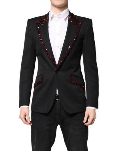 Dolce & Gabbana Black SICILIA CrystalEmbellished Coat Blazer – IT46 | S par Dolce & Gabbana | Disponible sur Sandy Store ByNet