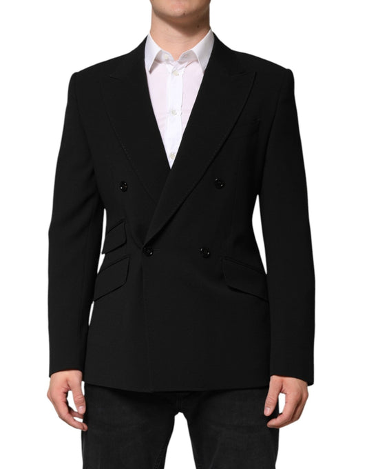 Dolce & Gabbana Black SICILIA Double Breasted Coat Blazer – IT50 | L par Dolce & Gabbana | Disponible sur Sandy Store ByNet