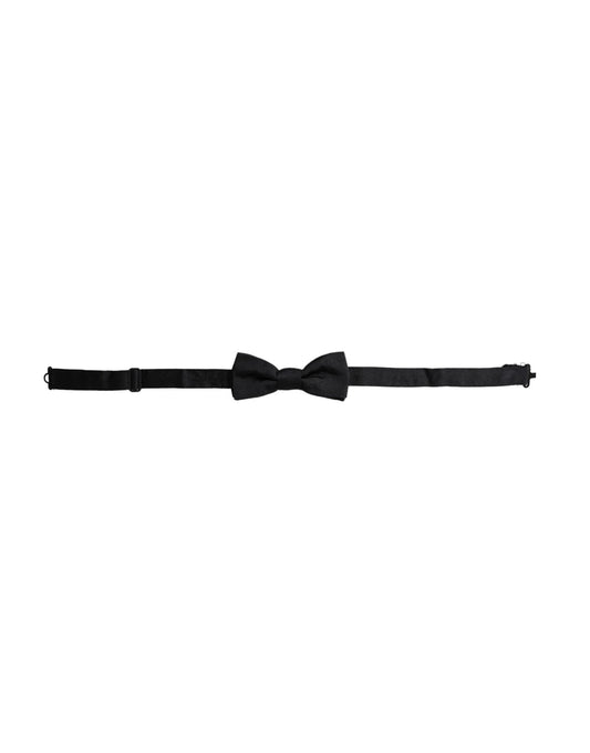 Dolce & Gabbana Black Silk Adjustable Neck Men Bow Tie – par Dolce & Gabbana | Disponible sur Sandy Store ByNet