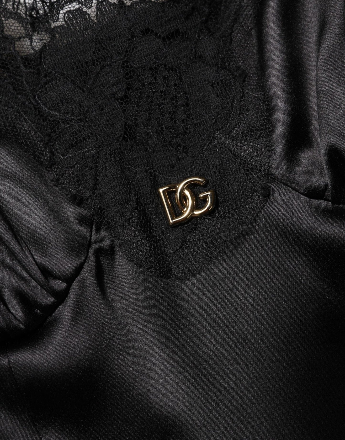 Dolce & Gabbana Black Silk Blend Lace Trim Sleeveless Mini Dress – IT36|XXS par Dolce & Gabbana | Disponible sur Sandy Store ByNet