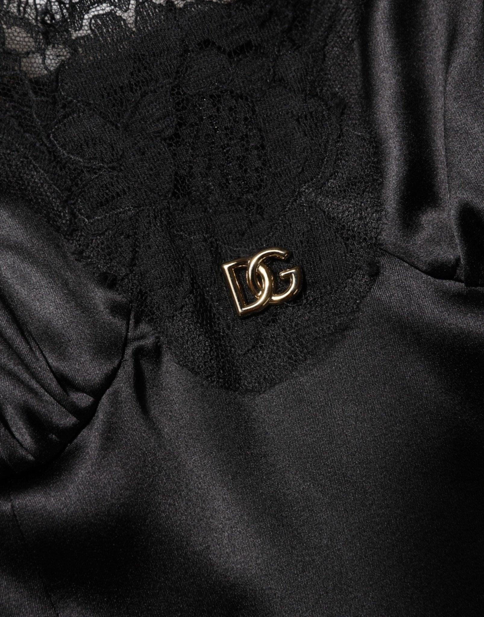 Dolce & Gabbana Black Silk Blend Lace Trim Sleeveless Mini Dress – IT36|XXS par Dolce & Gabbana | Disponible sur Sandy Store ByNet