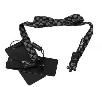 Dolce & Gabbana Black Silk Circles Men Necktie Bow Tie – par Dolce & Gabbana | Disponible sur Sandy Store ByNet
