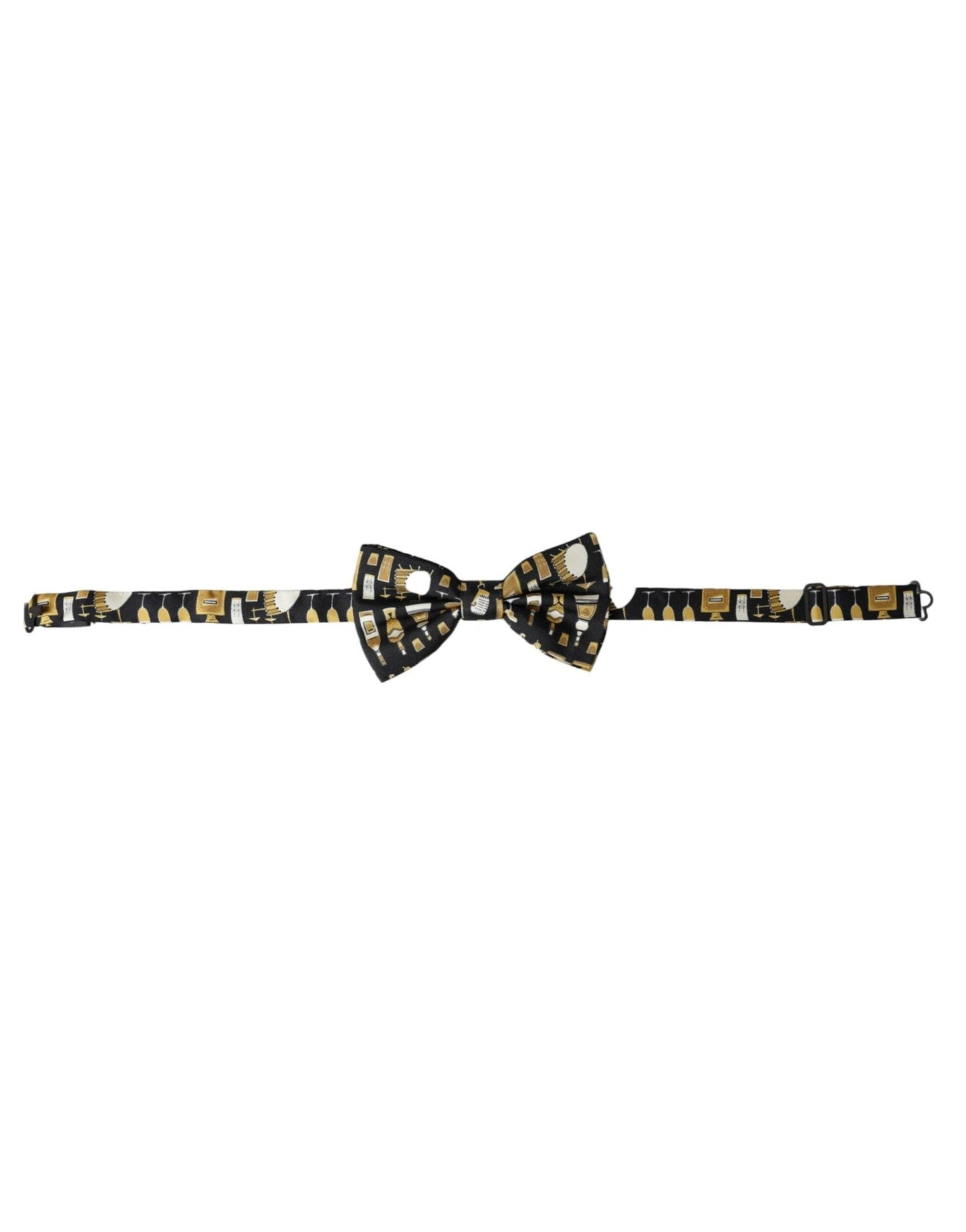 Dolce & Gabbana Black Silk Cocktail Adjustable Neck Men Bow Tie – par Dolce & Gabbana | Disponible sur Sandy Store ByNet