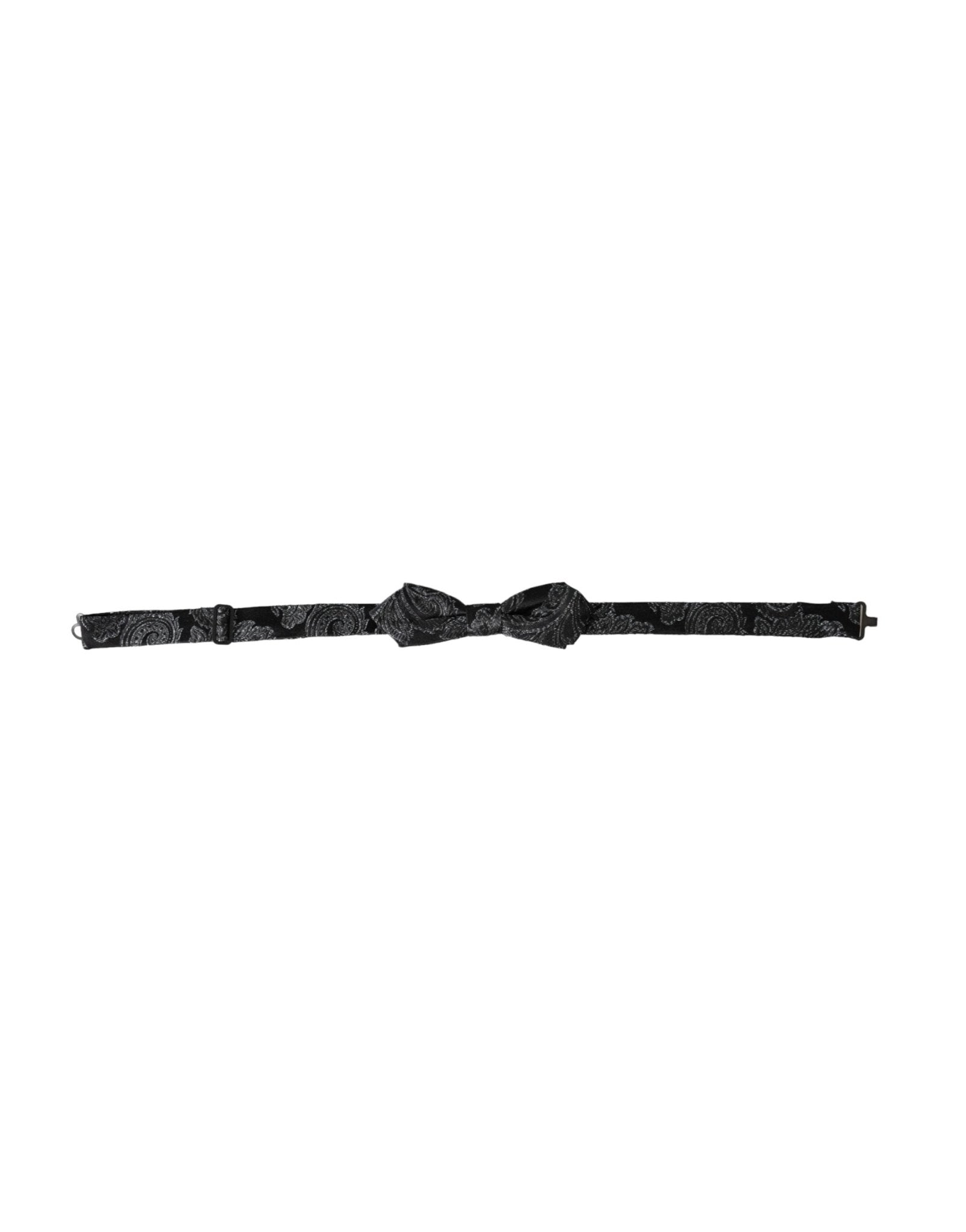 Dolce & Gabbana Black Silk Jacquard Adjustable Neck Men Bow Tie – par Dolce & Gabbana | Disponible sur Sandy Store ByNet
