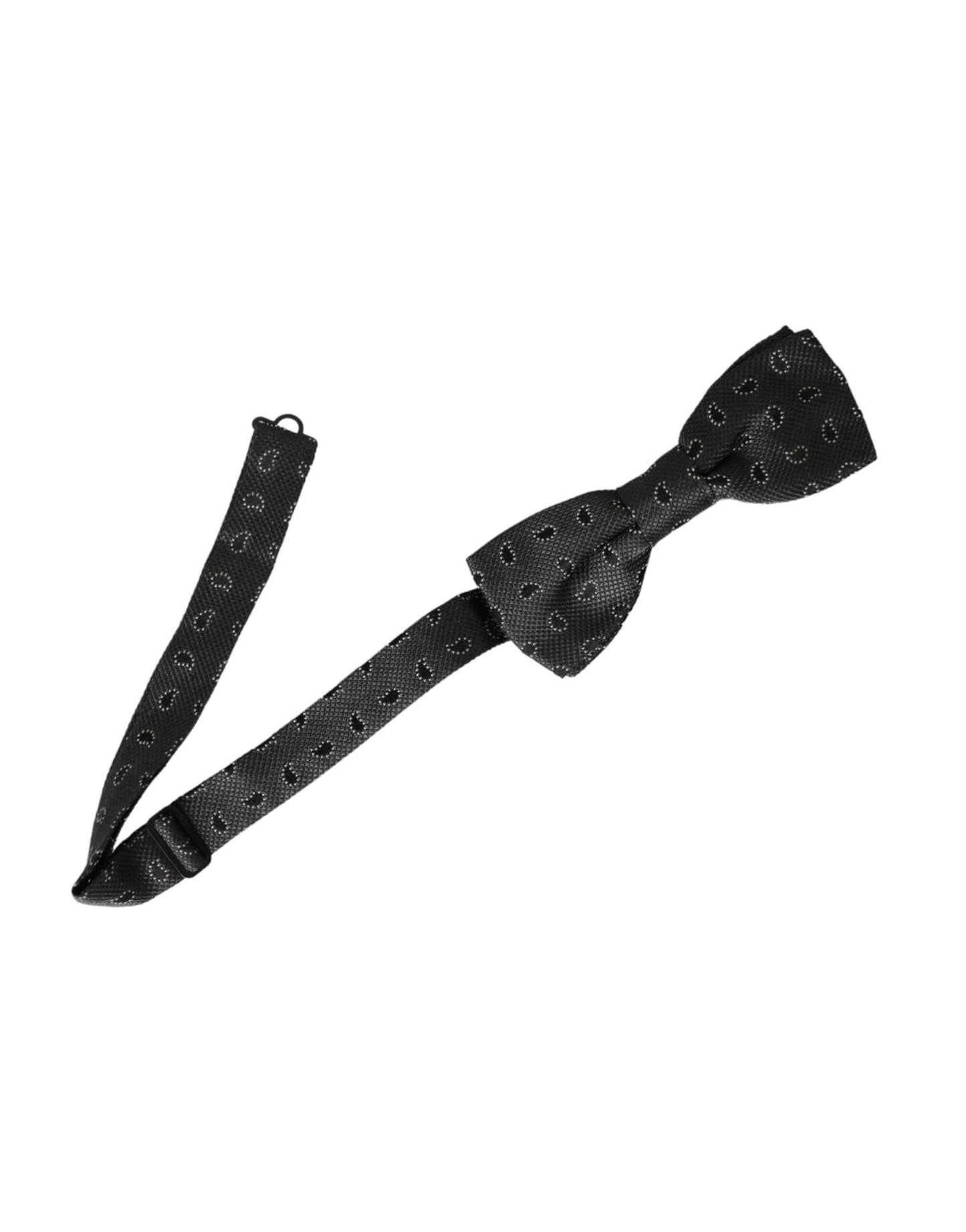 Dolce & Gabbana Black Silk Patterned Adjustable Neck Men Bow Tie – par Dolce & Gabbana | Disponible sur Sandy Store ByNet