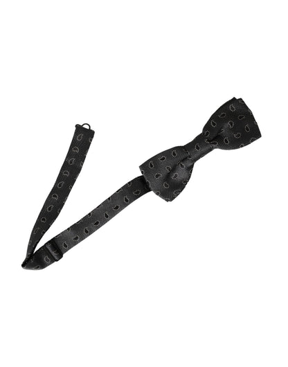 Dolce & Gabbana Black Silk Patterned Adjustable Neck Men Bow Tie – par Dolce & Gabbana | Disponible sur Sandy Store ByNet