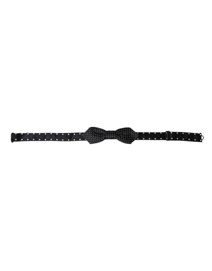 Dolce & Gabbana Black Silk Polka Dot Adjustable Neck Men Papillon Bow Tie – par Dolce & Gabbana | Disponible sur Sandy Store ByNet
