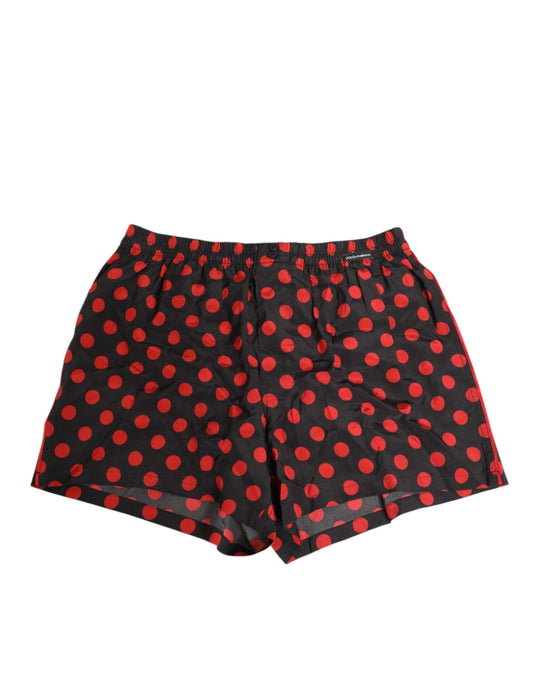 Dolce & Gabbana Black Silk Polka Dot Boxer Shorts Men Underwear – IT3 | XS par Dolce & Gabbana | Disponible sur Sandy Store ByNet