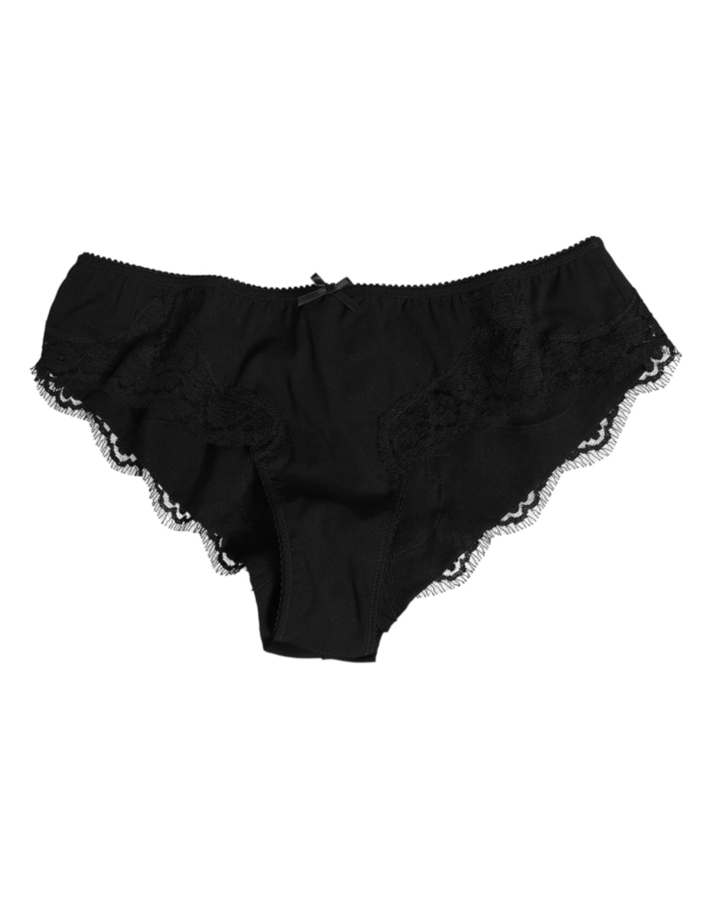 Dolce & Gabbana Black Silk Satin Floral Lace Panty Brief Underwear – IT1 | XS par Dolce & Gabbana | Disponible sur Sandy Store ByNet