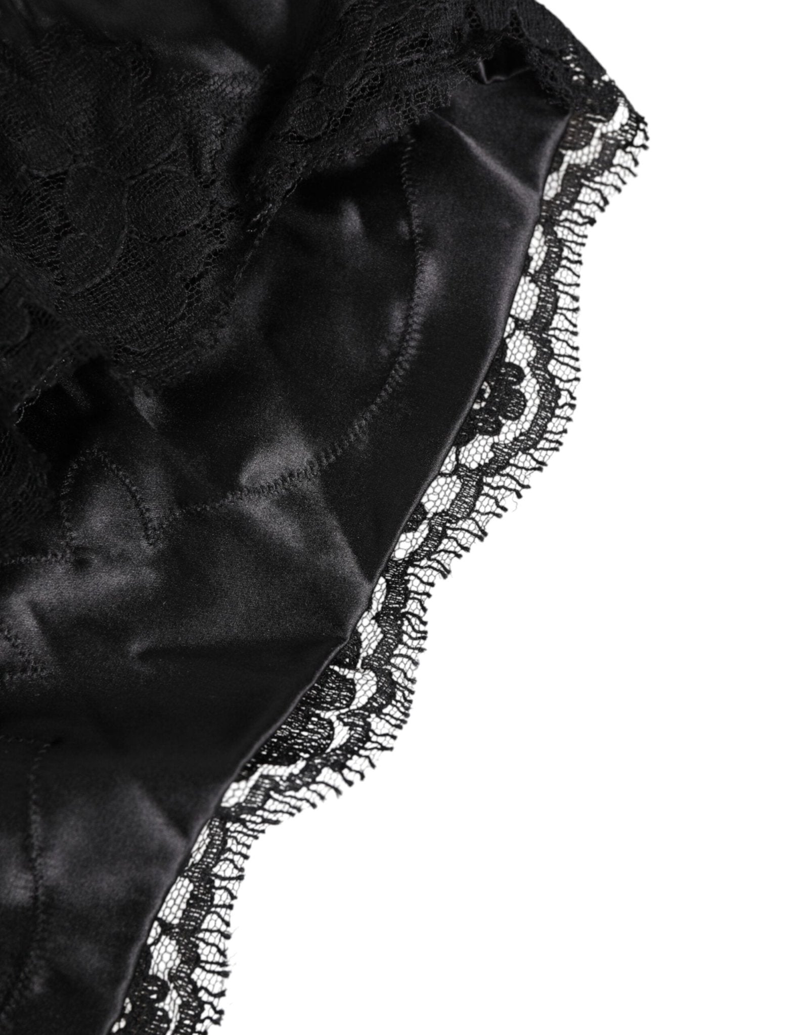 Dolce & Gabbana Black Silk Satin Lace Trim Panty Underwear – IT2 | S par Dolce & Gabbana | Disponible sur Sandy Store ByNet