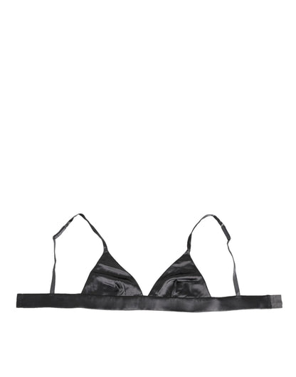 Dolce & Gabbana Black Silk Satin Triangle Soft Cup Underwear – IT2 | S par Dolce & Gabbana | Disponible sur Sandy Store ByNet