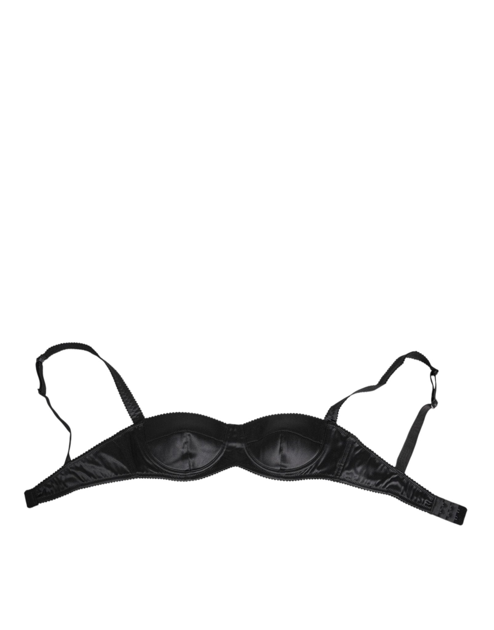 Dolce & Gabbana Black Silk Satin Wireless Lingerie Bra Underwear – IT1 | XS par Dolce & Gabbana | Disponible sur Sandy Store ByNet