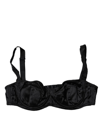Dolce & Gabbana Black Silk Stretch Balconette Brassiere Underwear – IT2 | S par Dolce & Gabbana | Disponible sur Sandy Store ByNet