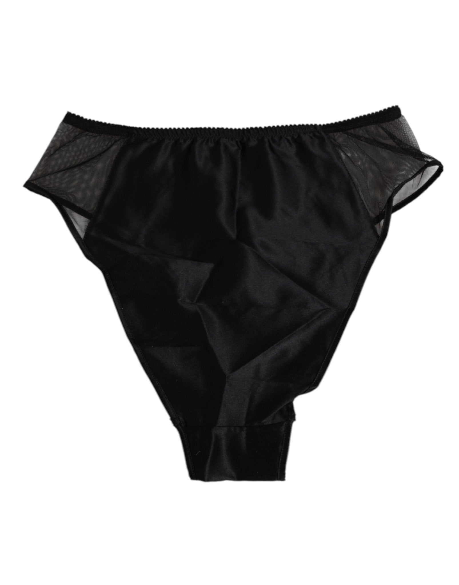 Dolce & Gabbana Black Silk Stretch High Waist Panty Underwear – IT2 | S par Dolce & Gabbana | Disponible sur Sandy Store ByNet