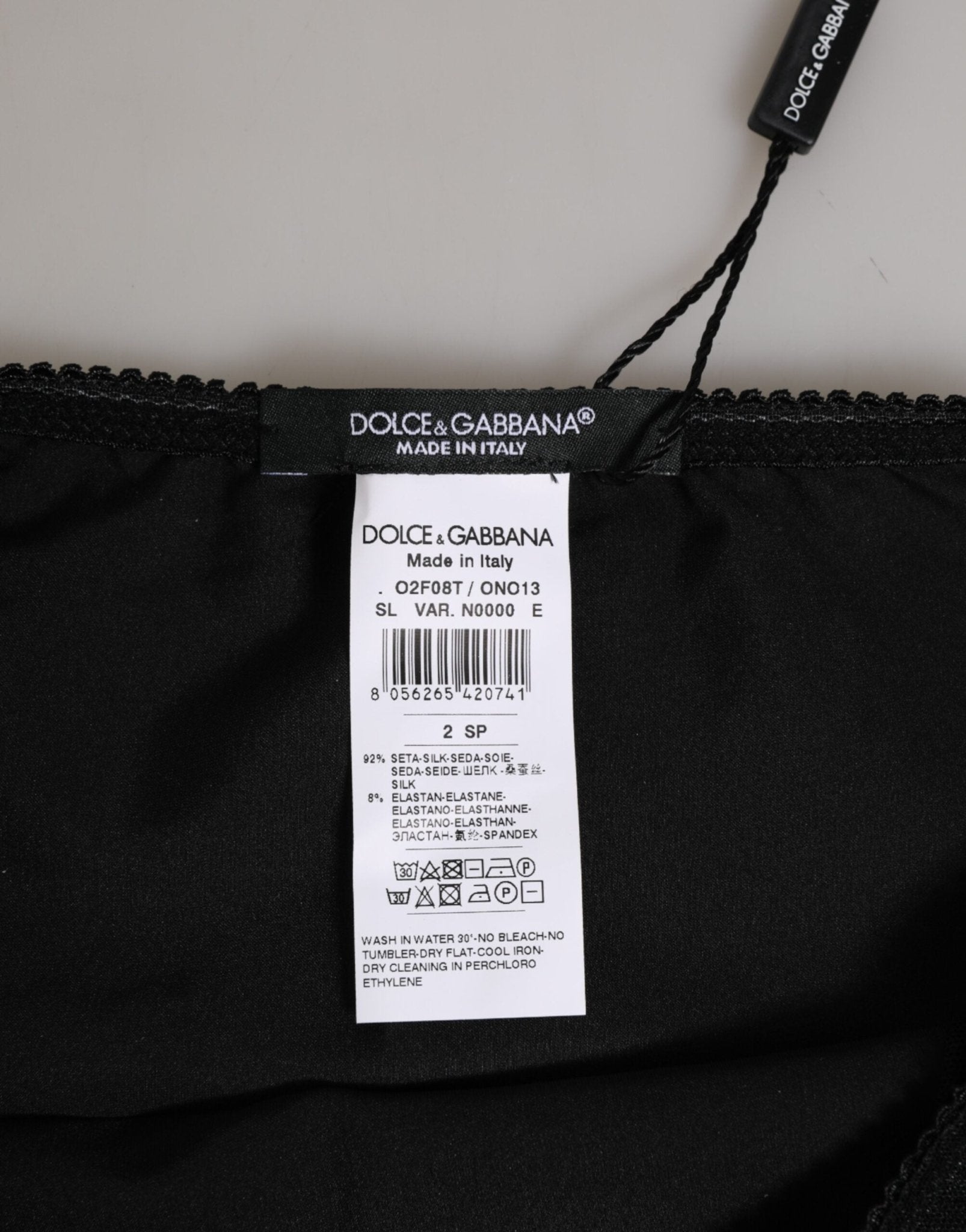 Dolce & Gabbana Black Silk Stretch High Waist Panty Underwear – IT2 | S par Dolce & Gabbana | Disponible sur Sandy Store ByNet