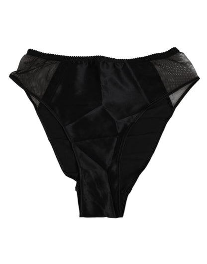 Dolce & Gabbana Black Silk Stretch High Waist Panty Underwear – IT2 | S par Dolce & Gabbana | Disponible sur Sandy Store ByNet