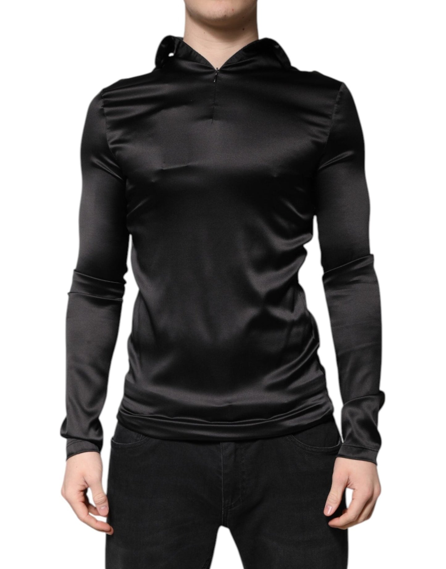 Dolce & Gabbana Black Silk Turtleneck Men Pullover Sweater – IT50 | L par Dolce & Gabbana | Disponible sur Sandy Store ByNet