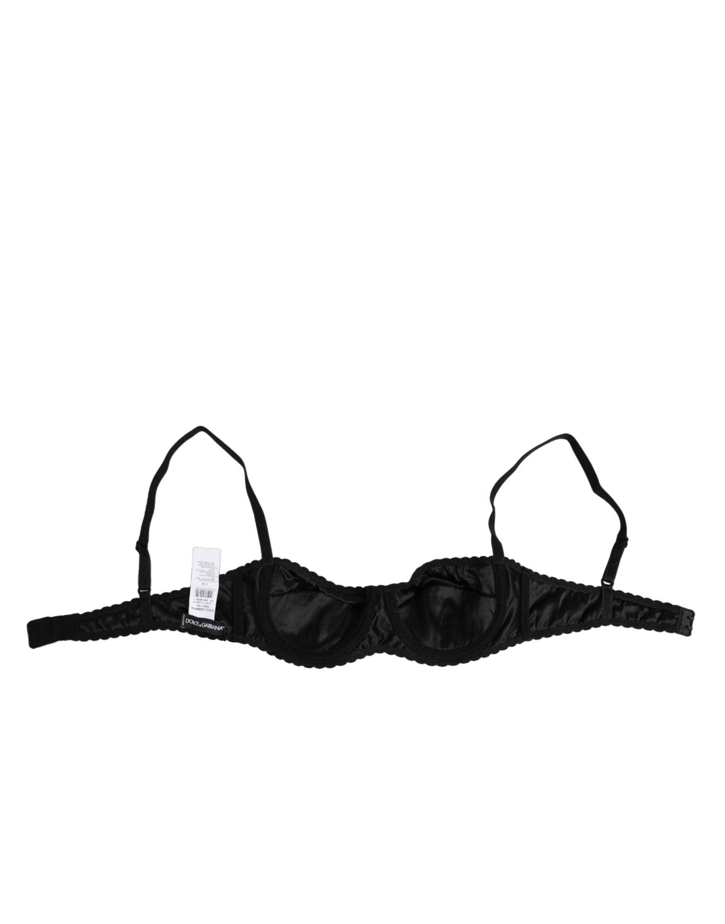 Dolce & Gabbana Black Silk Underwired Balconette Bra Underwear – IT2 | S par Dolce & Gabbana | Disponible sur Sandy Store ByNet
