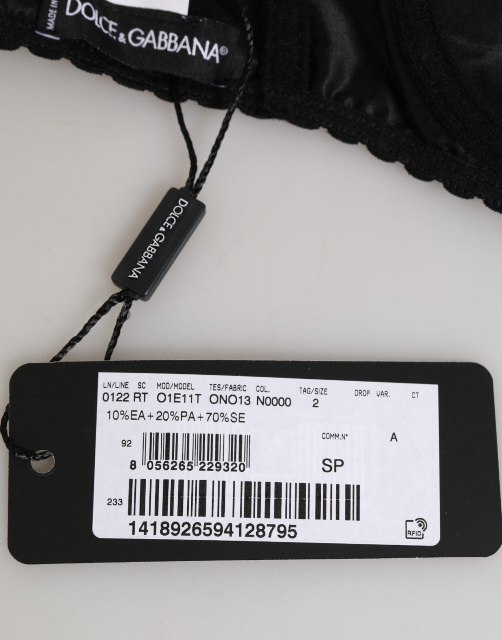 Dolce & Gabbana Black Silk Underwired Balconette Bra Underwear – IT2 | S par Dolce & Gabbana | Disponible sur Sandy Store ByNet