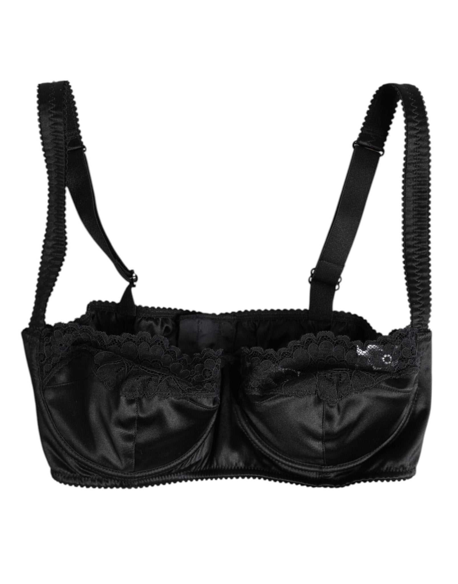 Dolce & Gabbana Black Silk Underwired Balconette Bra Underwear – IT4 | L par Dolce & Gabbana | Disponible sur Sandy Store ByNet