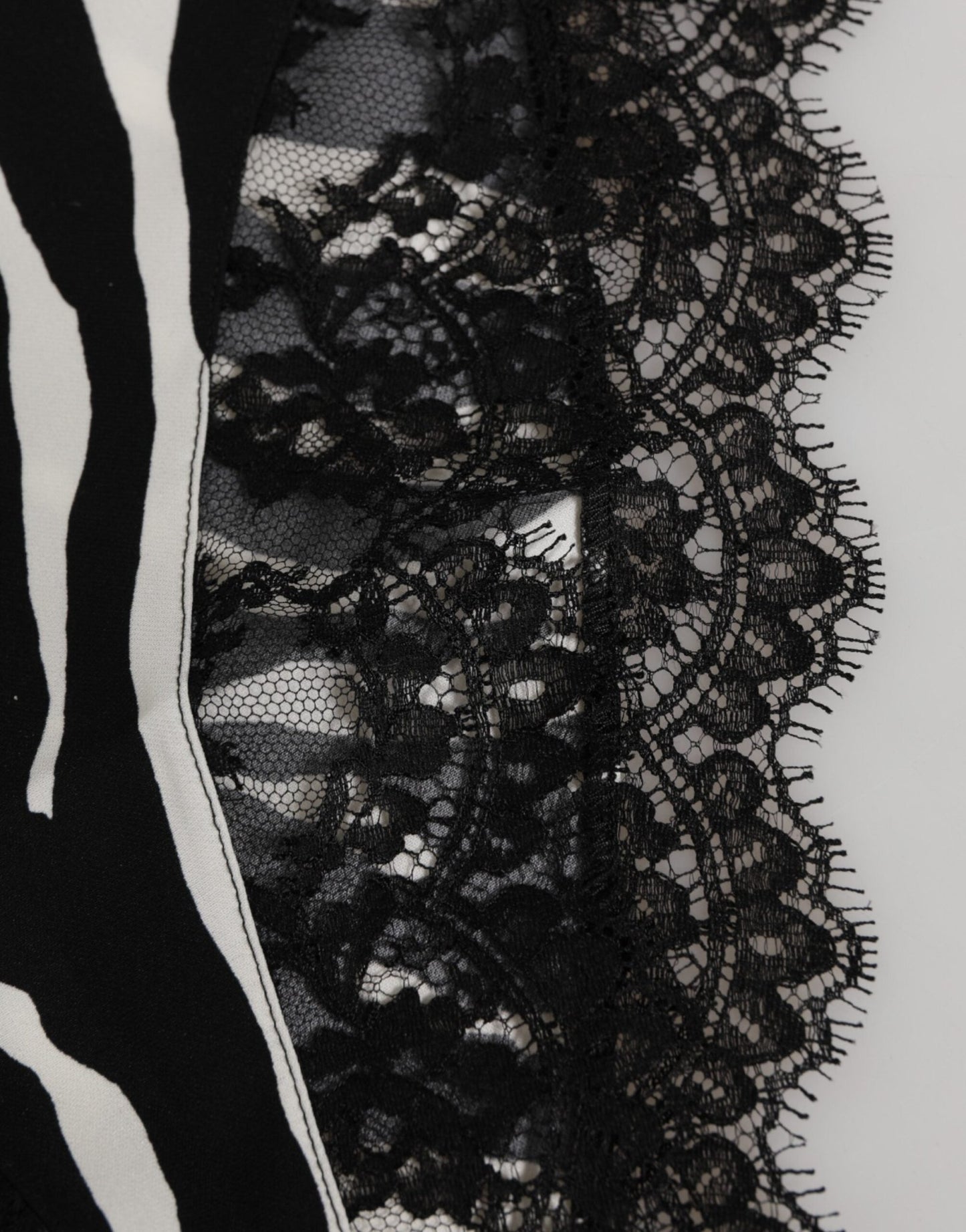 Dolce & Gabbana Black Silk Zebra Print Lace High Waist Underwear – IT2 | S par Dolce & Gabbana | Disponible sur Sandy Store ByNet