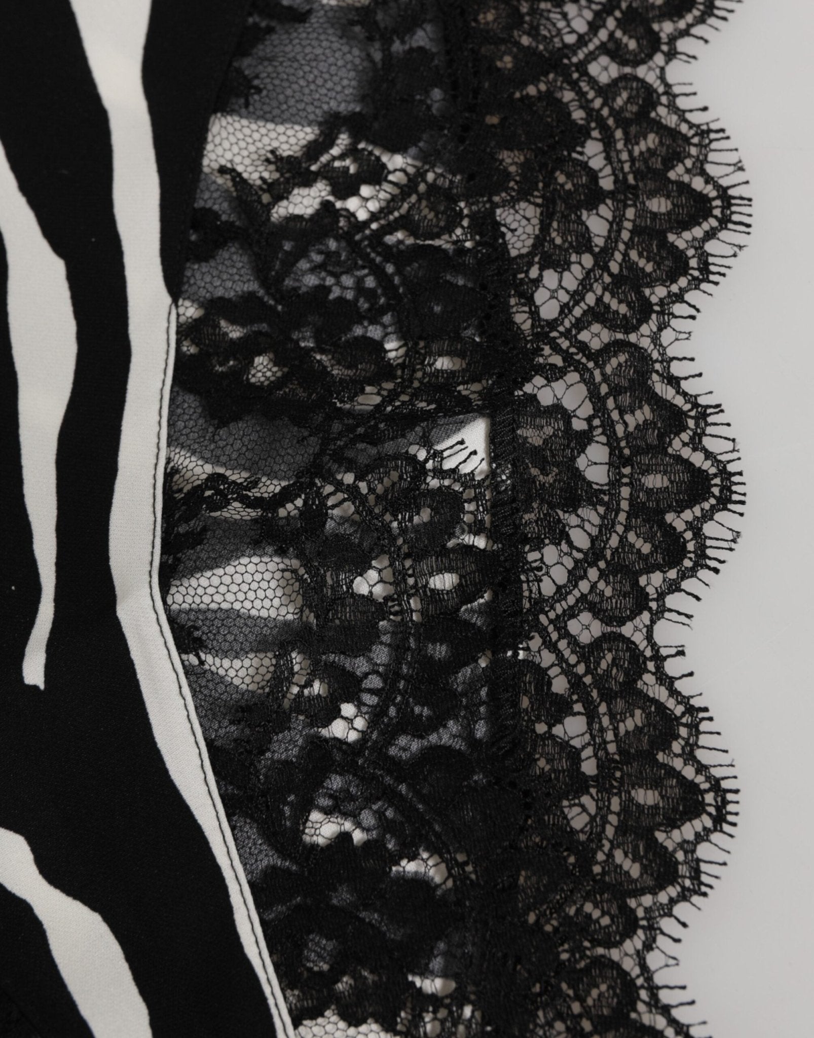 Dolce & Gabbana Black Silk Zebra Print Lace High Waist Underwear – IT2 | S par Dolce & Gabbana | Disponible sur Sandy Store ByNet