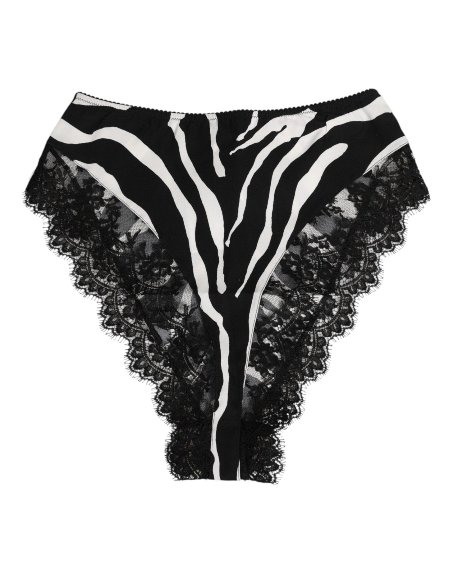 Dolce & Gabbana Black Silk Zebra Print Lace High Waist Underwear – IT2 | S par Dolce & Gabbana | Disponible sur Sandy Store ByNet
