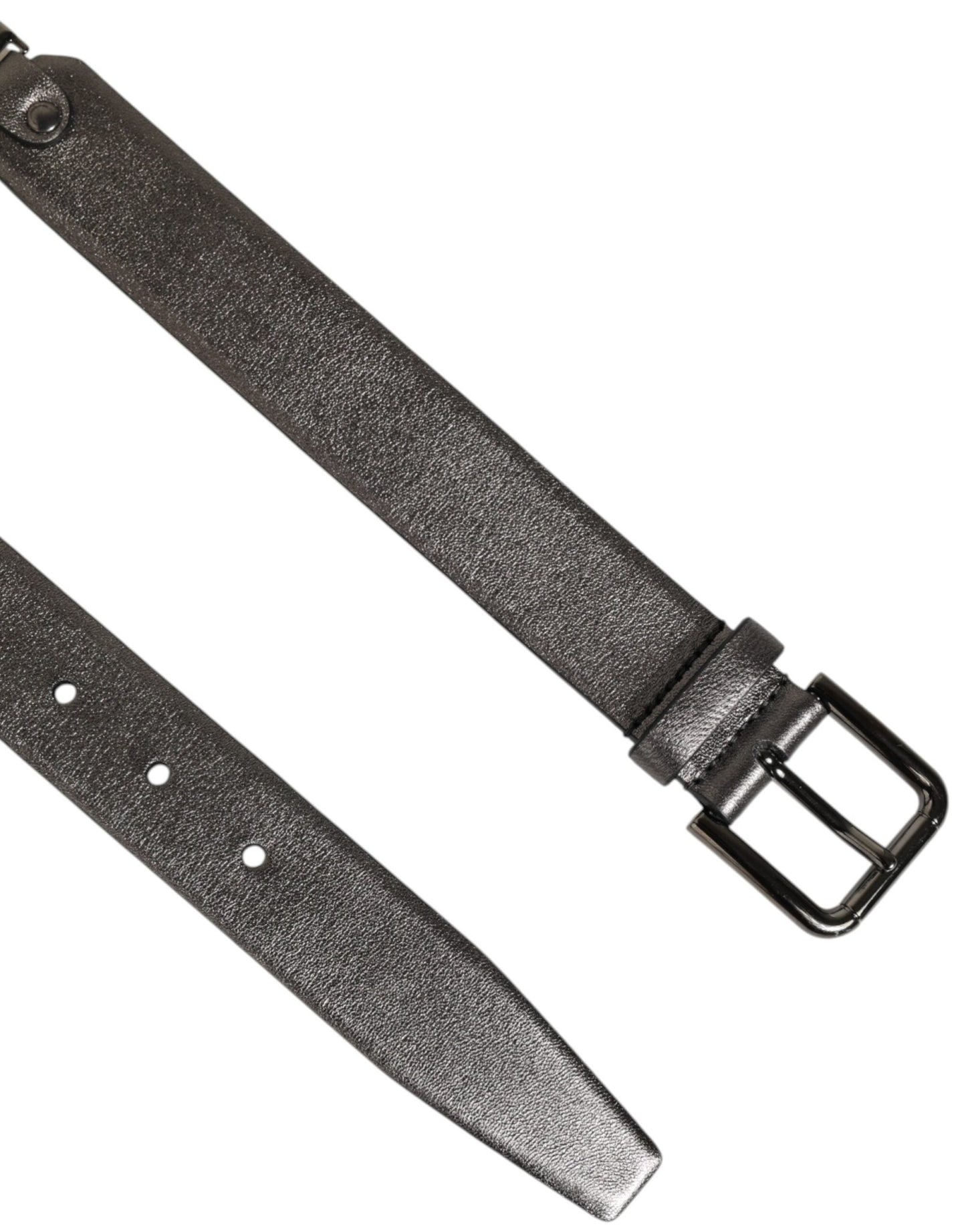 Dolce & Gabbana Black Silver Pebbled Texture Leather Buckle Men Belt – 85 cm / 34 Inches par Dolce & Gabbana | Disponible sur Sandy Store ByNet