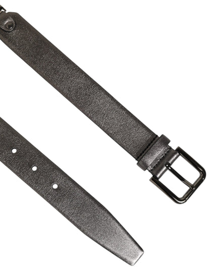 Dolce & Gabbana Black Silver Pebbled Texture Leather Buckle Men Belt – 85 cm / 34 Inches par Dolce & Gabbana | Disponible sur Sandy Store ByNet