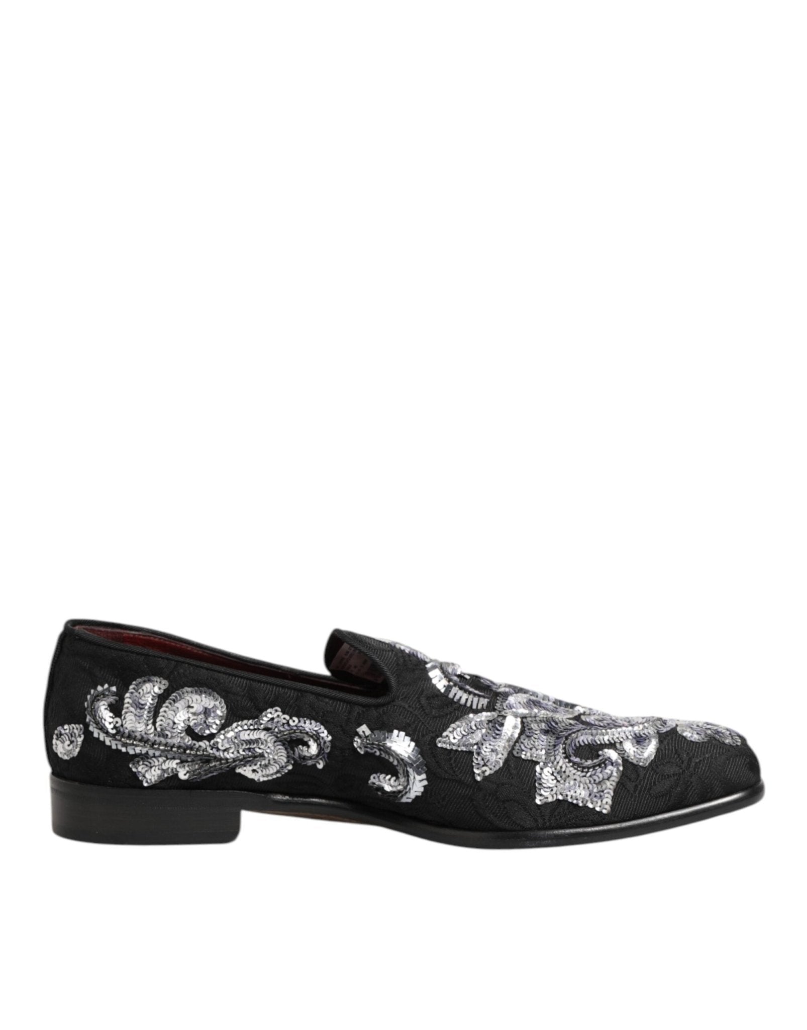 Dolce & Gabbana Black Silver Sequined Loafers Men Dress Shoes – EU44/US11 par Dolce & Gabbana | Disponible sur Sandy Store ByNet