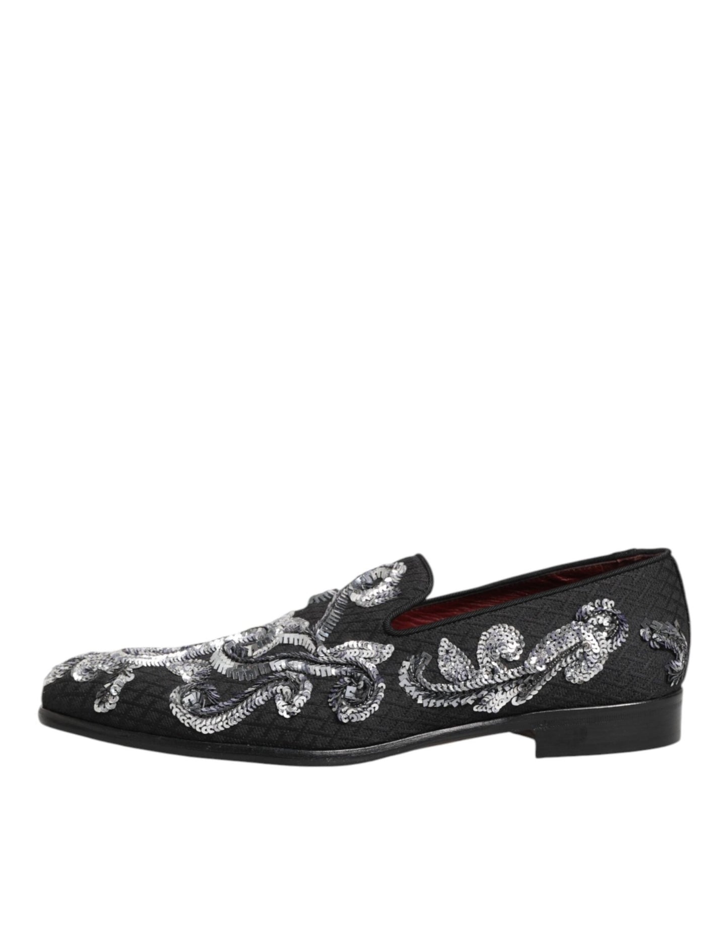 Dolce & Gabbana Black Silver Sequined Loafers Men Dress Shoes – EU44/US11 par Dolce & Gabbana | Disponible sur Sandy Store ByNet