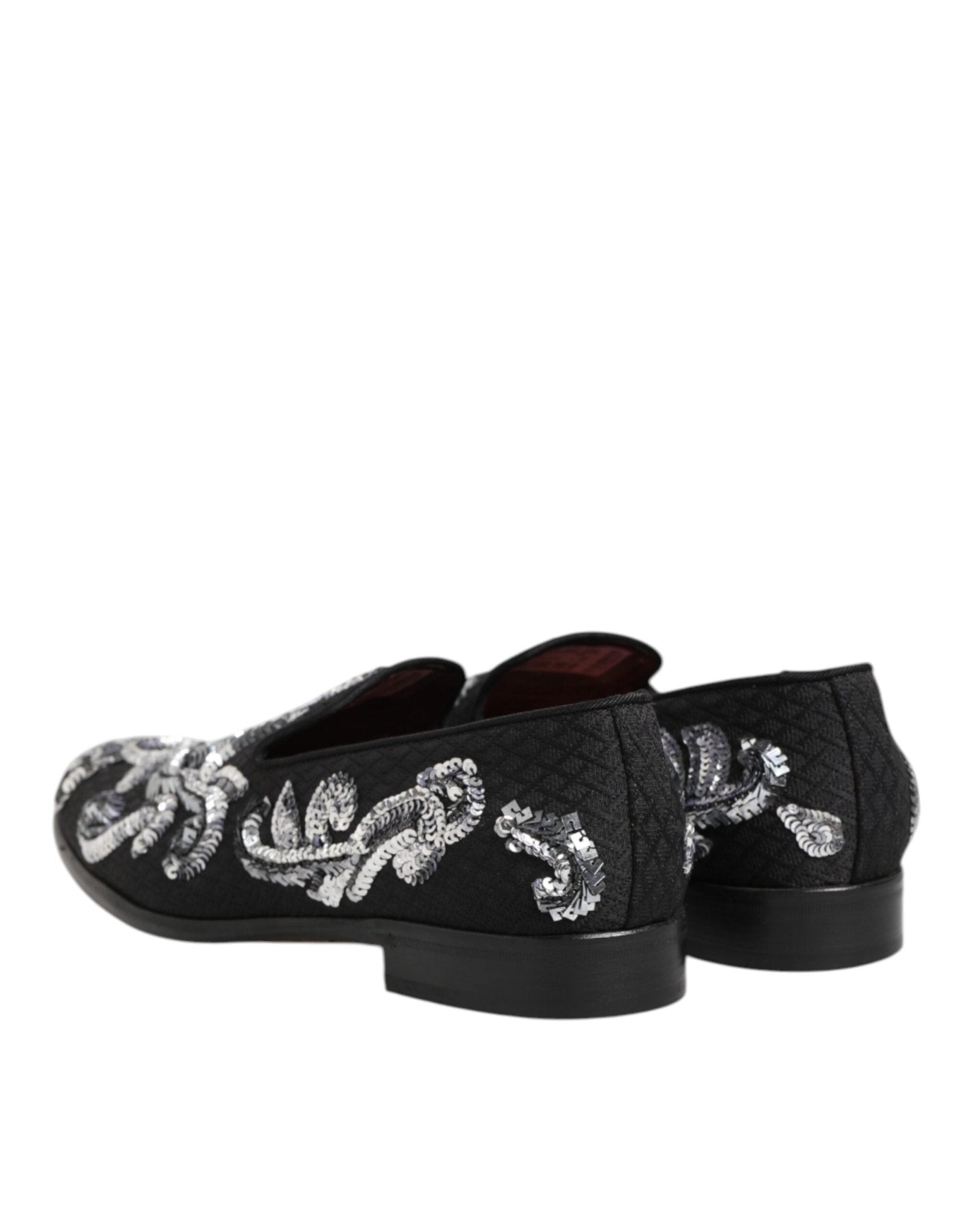 Dolce & Gabbana Black Silver Sequined Loafers Men Dress Shoes – EU44/US11 par Dolce & Gabbana | Disponible sur Sandy Store ByNet