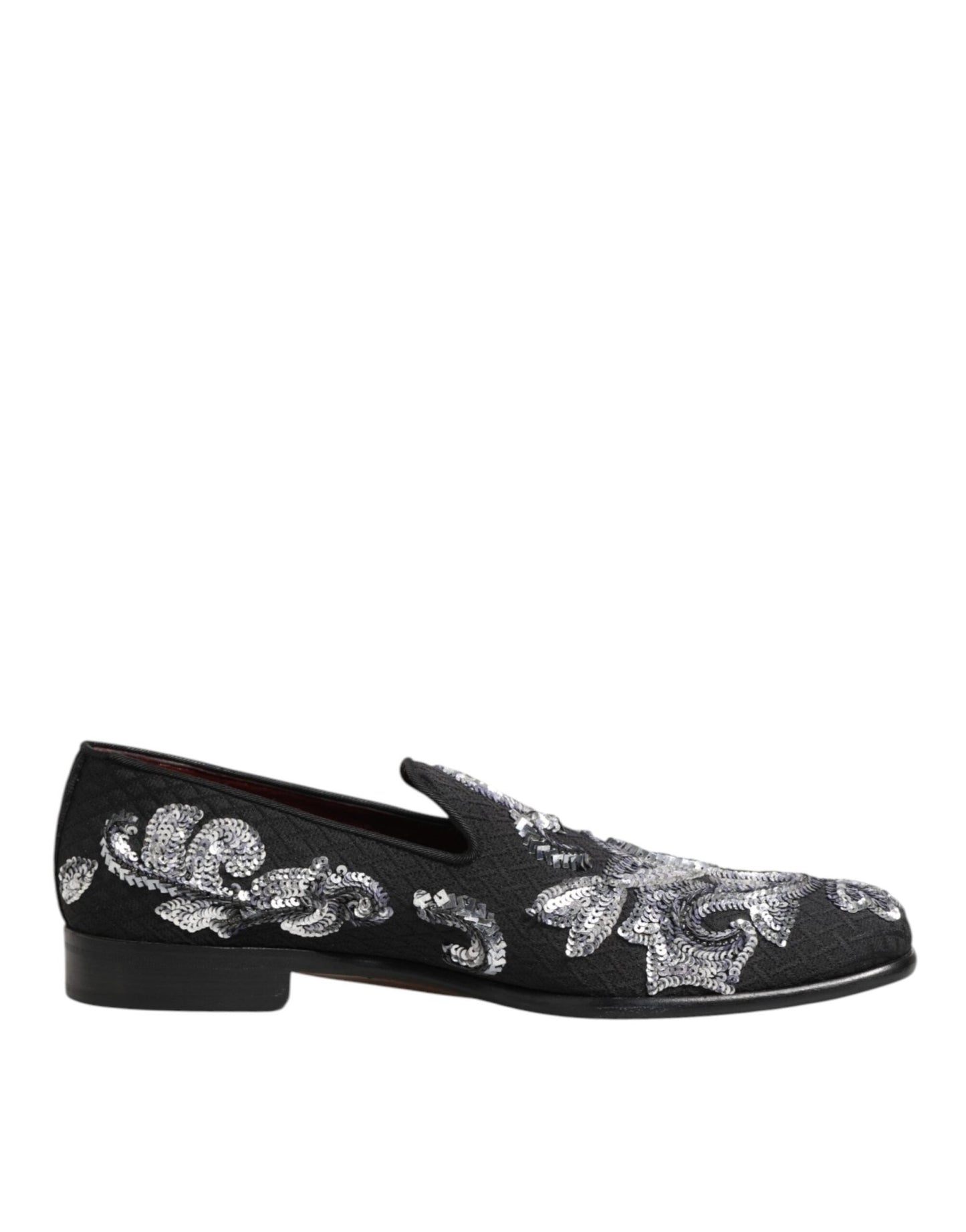 Dolce & Gabbana Black Silver Sequined Loafers Men Dress Shoes – EU44/US11 par Dolce & Gabbana | Disponible sur Sandy Store ByNet