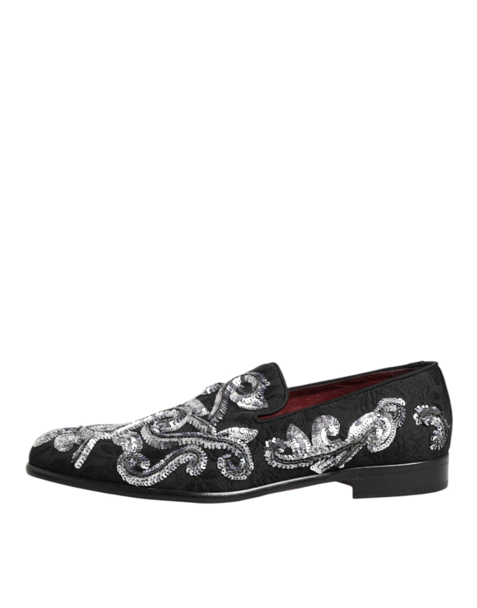 Dolce & Gabbana Black Silver Sequined Loafers Men Dress Shoes – EU44/US11 par Dolce & Gabbana | Disponible sur Sandy Store ByNet