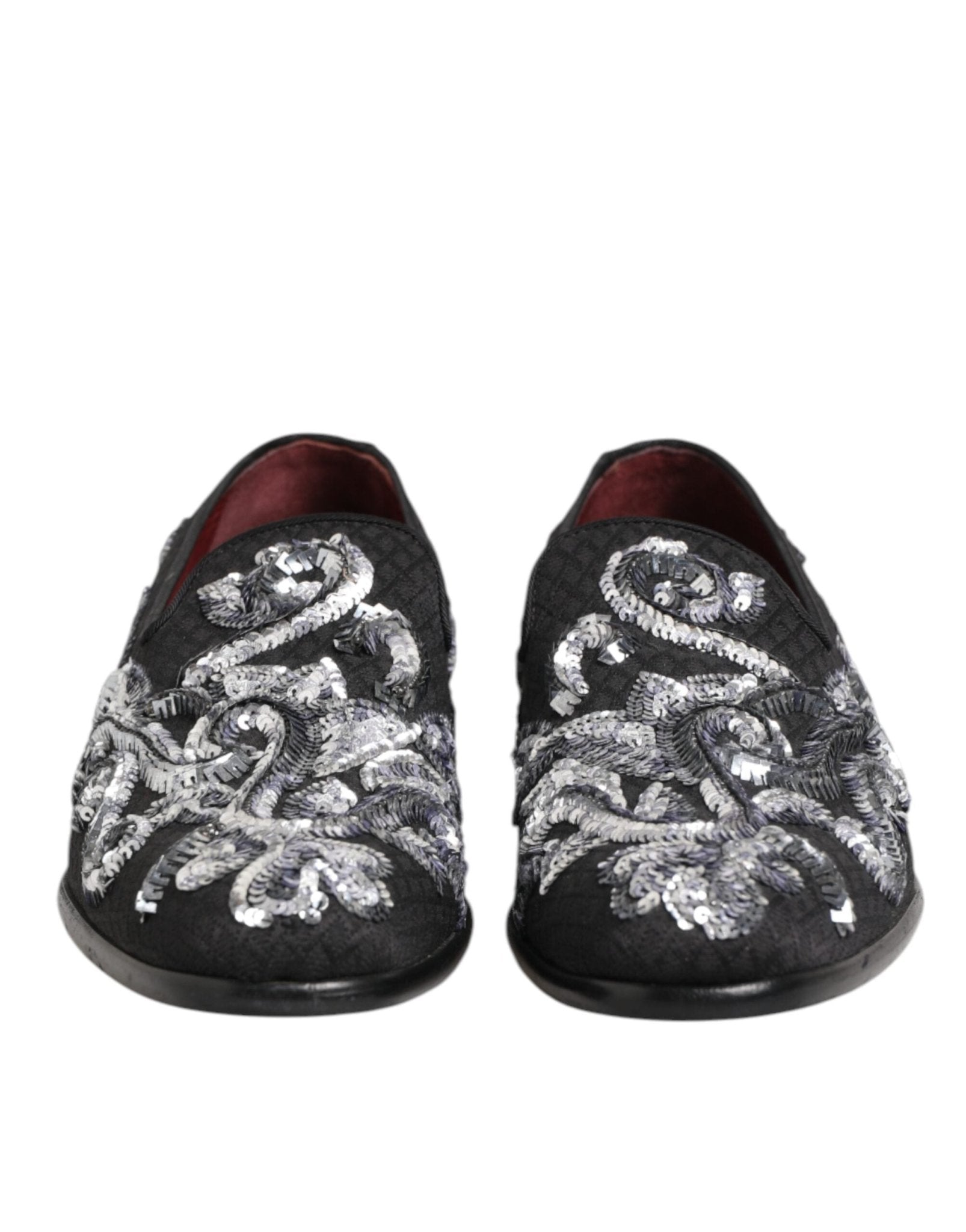 Dolce & Gabbana Black Silver Sequined Loafers Men Dress Shoes – EU44/US11 par Dolce & Gabbana | Disponible sur Sandy Store ByNet