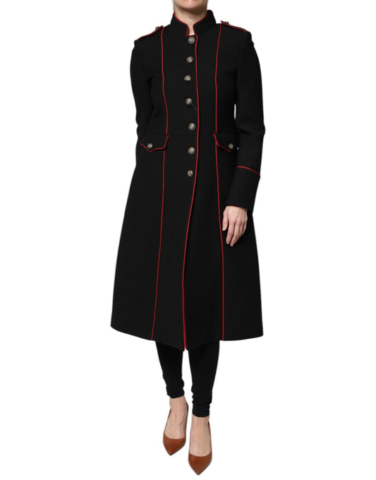 Dolce & Gabbana Black Single Breasted Trench Coat Jacket - Sandy Store ByNet