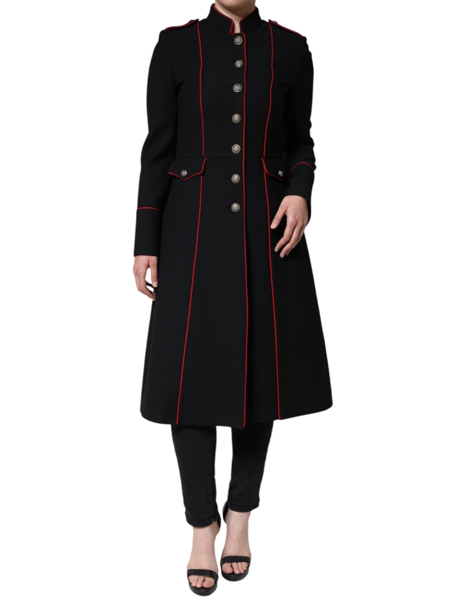 Dolce & Gabbana Black Single Breasted Trench Coat Jacket - Sandy Store ByNet