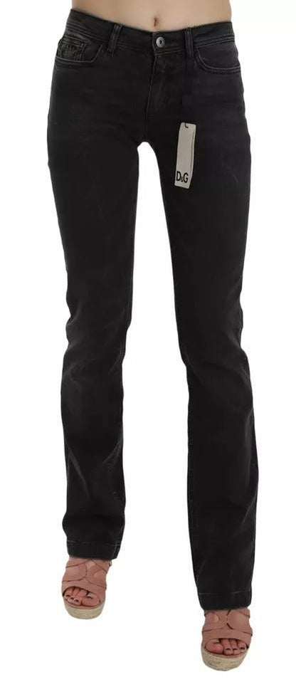 Dolce & Gabbana Black Slim Fit Cotton Jeans D&G Pants – W25 par Dolce & Gabbana | Disponible sur Sandy Store ByNet