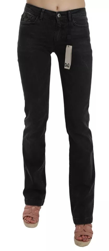 Dolce & Gabbana Black Slim Fit Cotton Jeans D&G Pants – W25 par Dolce & Gabbana | Disponible sur Sandy Store ByNet