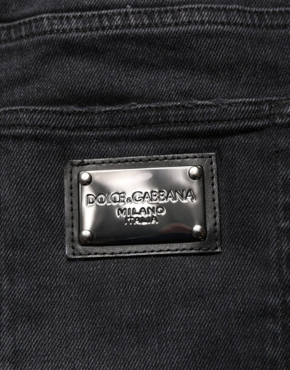 Dolce & Gabbana Black Slim Fit Stretch Men Denim Pants Jeans – IT50 | L par Dolce & Gabbana | Disponible sur Sandy Store ByNet