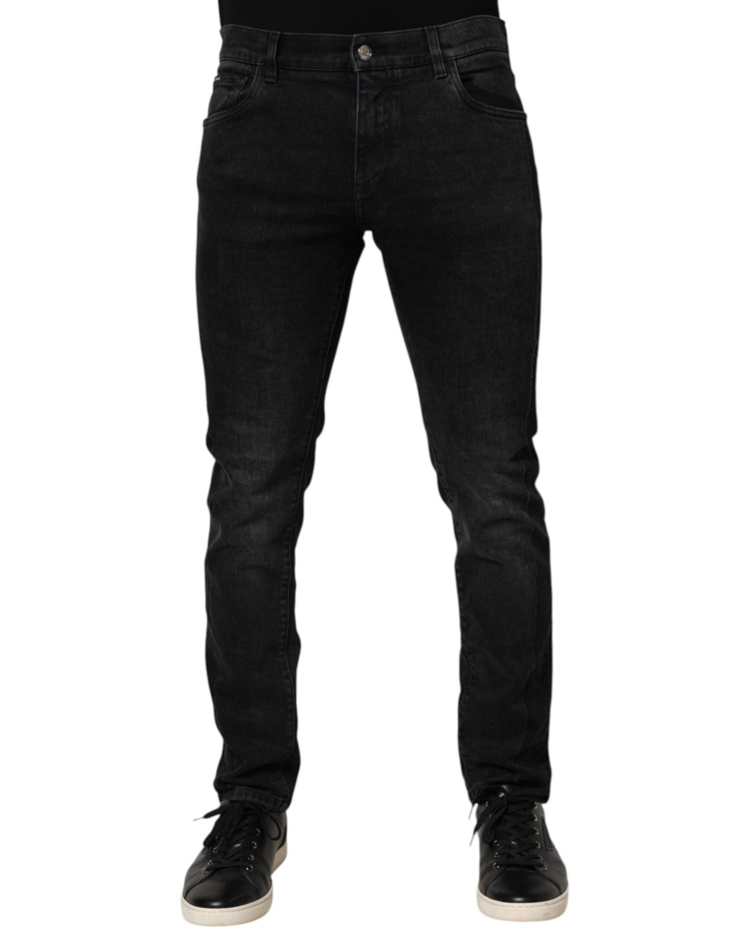 Dolce & Gabbana Black Slim Fit Stretch Men Denim Pants Jeans – IT50 | L par Dolce & Gabbana | Disponible sur Sandy Store ByNet