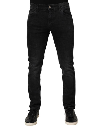 Dolce & Gabbana Black Slim Fit Stretch Men Denim Pants Jeans – IT50 | L par Dolce & Gabbana | Disponible sur Sandy Store ByNet