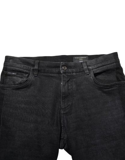 Dolce & Gabbana Black Slim Fit Stretch Men Denim Pants Jeans – IT50 | L par Dolce & Gabbana | Disponible sur Sandy Store ByNet