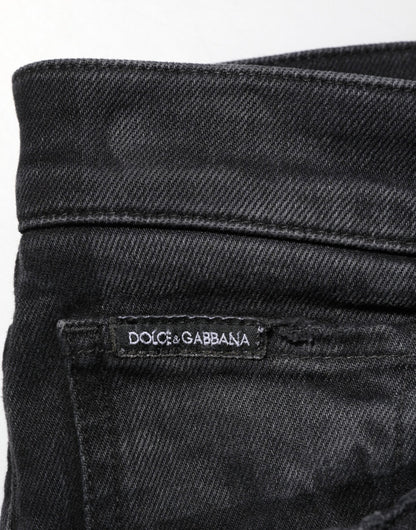 Dolce & Gabbana Black Slim Fit Stretch Men Denim Pants Jeans – IT50 | L par Dolce & Gabbana | Disponible sur Sandy Store ByNet