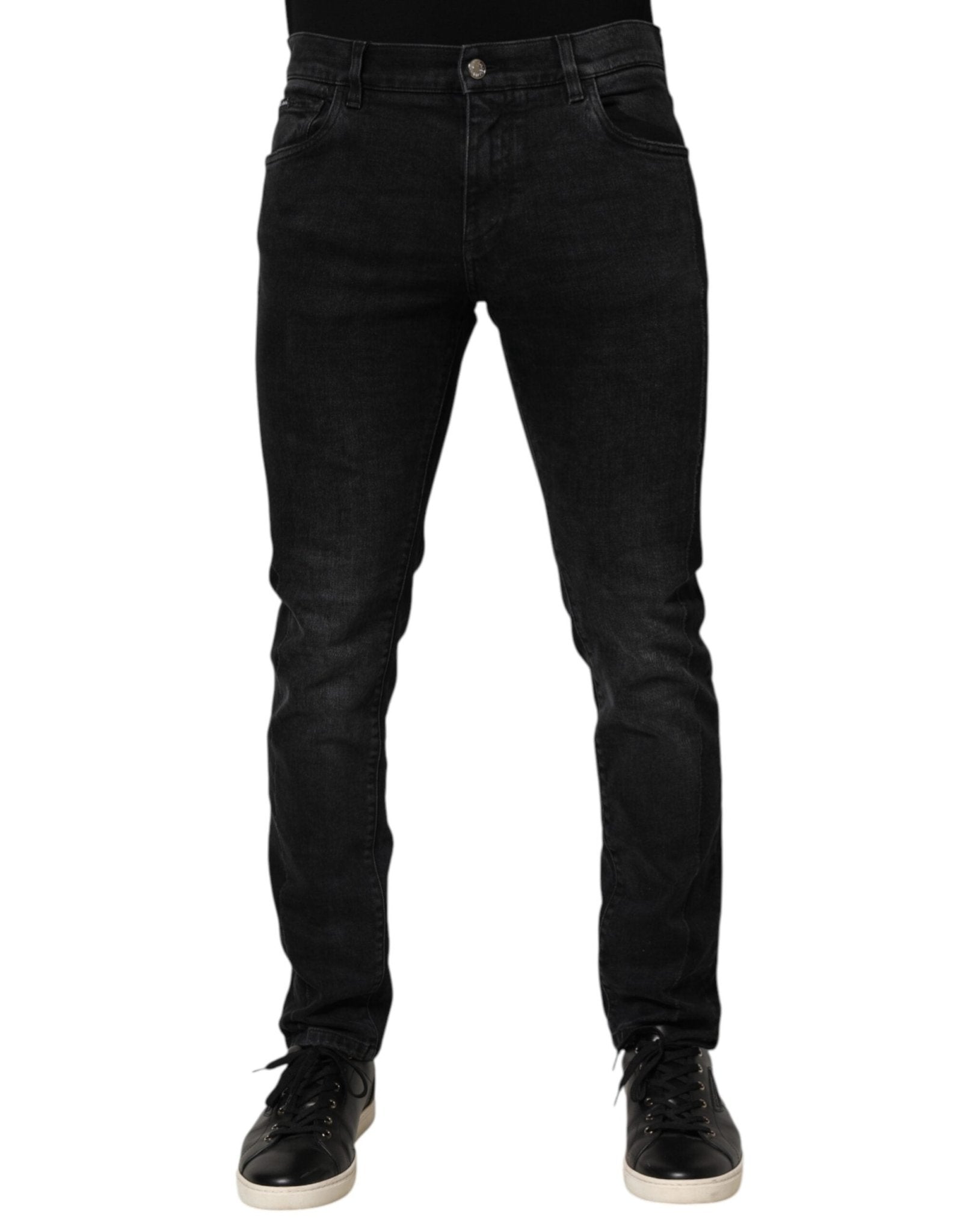Dolce & Gabbana Black Slim Fit Stretch Men Denim Pants Jeans – IT50 | L par Dolce & Gabbana | Disponible sur Sandy Store ByNet