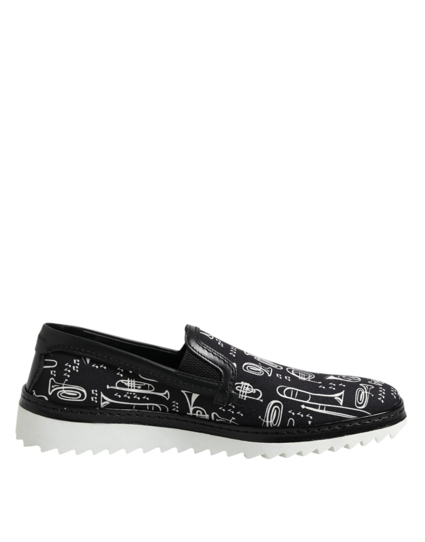 Dolce & Gabbana Black Slip On Printed Men Loafers Shoes – EU42.5/US9.5 par Dolce & Gabbana | Disponible sur Sandy Store ByNet