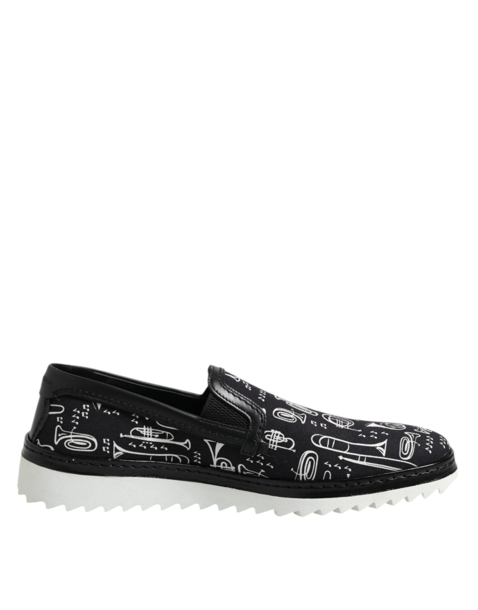 Dolce & Gabbana Black Slip On Printed Men Loafers Shoes – EU42.5/US9.5 par Dolce & Gabbana | Disponible sur Sandy Store ByNet