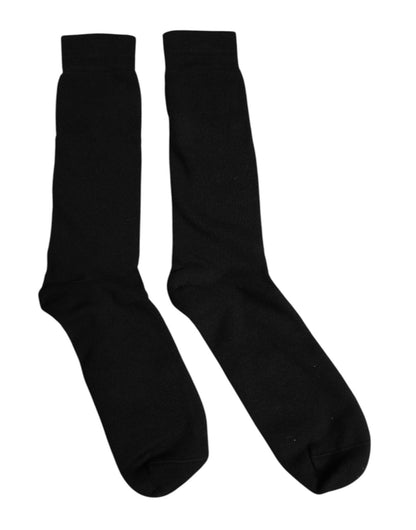 Dolce & Gabbana Black Solid Cotton Mid Calf Men Socks – L par Dolce & Gabbana | Disponible sur Sandy Store ByNet