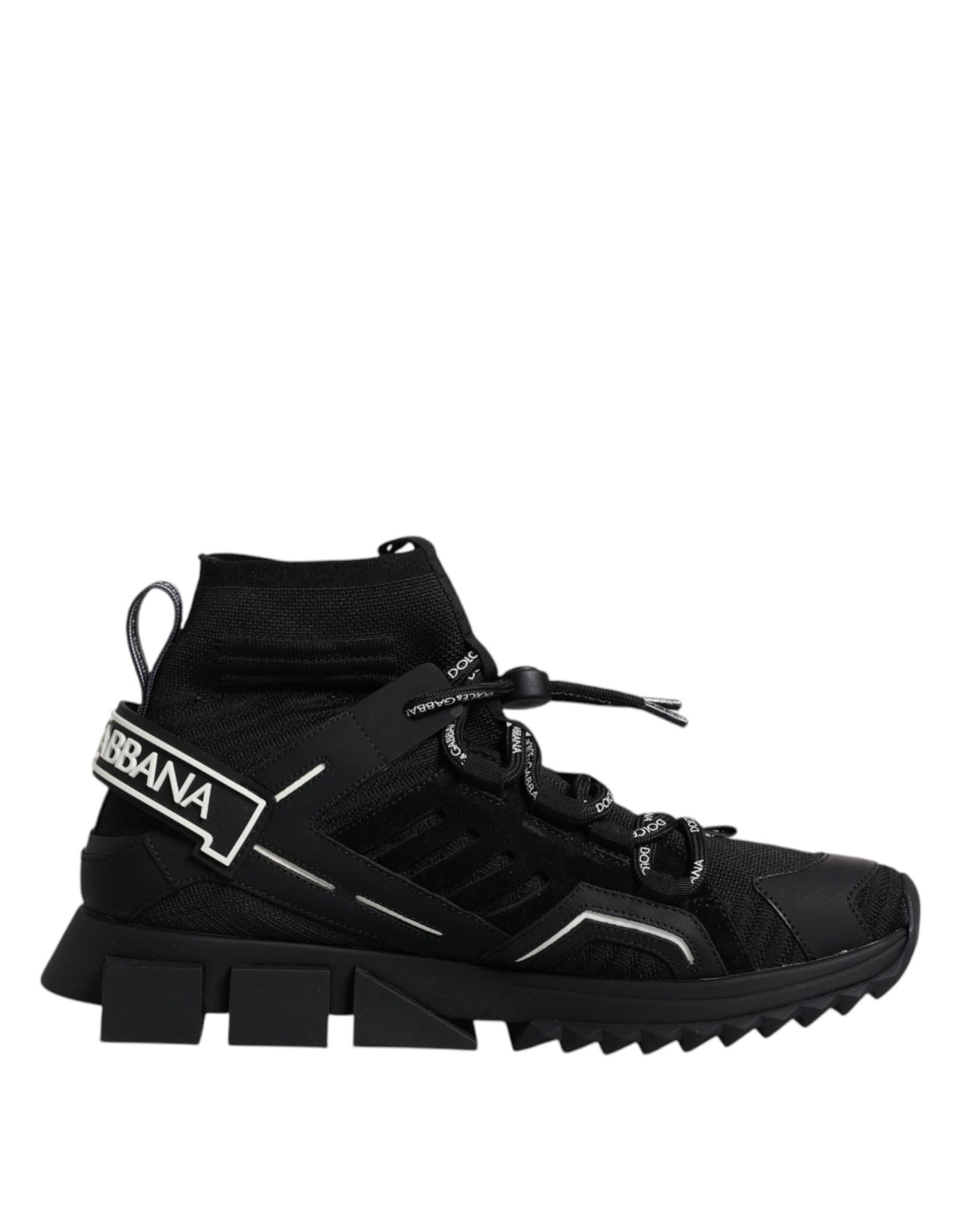 Dolce & Gabbana Black Sorrento Logo Men Sneakers Socks Shoes – EU42/US9 par Dolce & Gabbana | Disponible sur Sandy Store ByNet