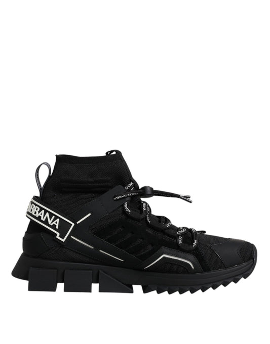 Dolce & Gabbana Black Sorrento Logo Men Sneakers Socks Shoes – EU42/US9 par Dolce & Gabbana | Disponible sur Sandy Store ByNet